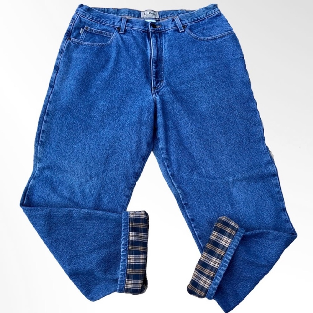 LL Bean flannel lined jeans 38x34